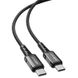 Дата кабель Acefast C1-09 USB-C to USB-C PD240W 40Gbps USB 4 aluminum alloy, Black / Gray