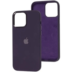 Чехол Silicone Case Metal Buttons (AA) для Apple iPhone 13 (6.1") Фиолетовый / Elderberry