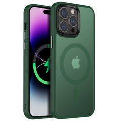 TPU+PC чохол Metal Buttons with MagSafe Colorful для Apple iPhone 15 Pro Max (6.7"), Зеленый