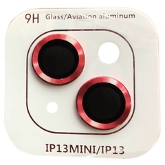 Захисне скло Metal Classic на камеру (в упак.) для Apple iPhone 13 mini / 13, Червоний / Red