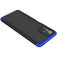 Пластиковая накладка GKK LikGus 360 градусов (opp) для Xiaomi Redmi 10 Черный / Синий