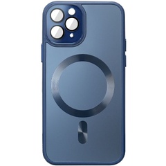 Чехол TPU+Glass Sapphire Midnight with MagSafe для Apple iPhone 12 Pro (6.1") Синий / Deep navy