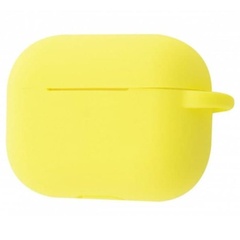 Силіконовий футляр Shock-proof для навушників AirPods Pro + карабін, Желтый / Bright Yellow