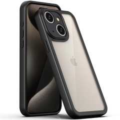 TPU чохол Transparent + Colour 1,5mm для Apple iPhone 15 (6.1"), Black