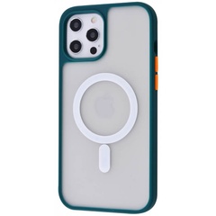 TPU+PC чехол Shadow Matte with Magnetic Safe для Apple iPhone 12 Pro / 12 (6.1") Зеленый / Forest green