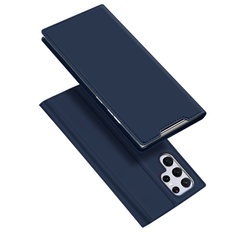 Чехол-книжка Dux Ducis с карманом для визиток для Samsung Galaxy S22 Ultra Синий