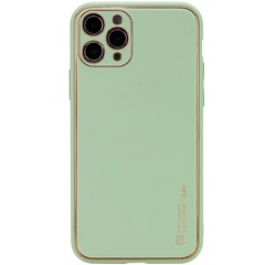 Кожаный чехол Xshield для Apple iPhone 12 Pro (6.1") Зеленый / Pistachio