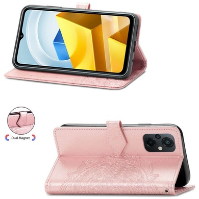 Кожаний чохол (книжка) Art Case з візитницею для Xiaomi Poco M5, Розовый
