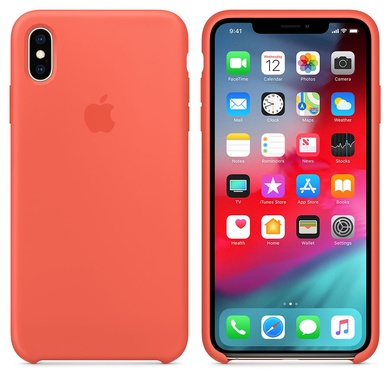 Чохол Silicone Case (AA) для Apple iPhone XS Max (6.5 "), Оранжевый / Nectraine