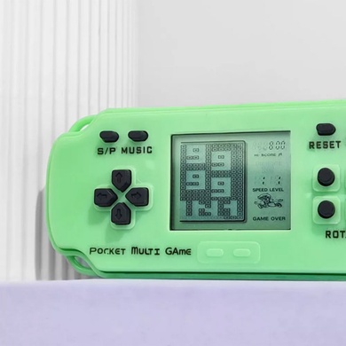 Портативна ігрова консоль Keychain Tetris 23 games, Green
