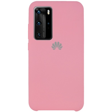 Чохол Silicone Cover (AAA) для Huawei P40 Pro, Рожевий / Light pink
