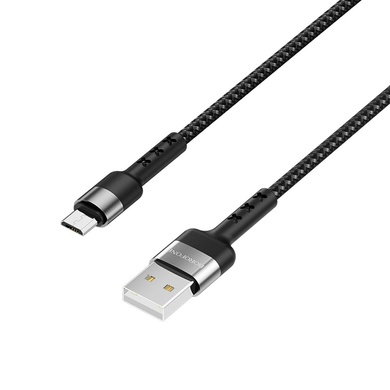 Дата кабель Borofone BX34 Advantage USB to MicroUSB (1m), Чорний