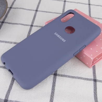 Чехол Silicone Cover Full Protective (AA) для Samsung Galaxy A10s, Серый / Lavender Gray
