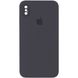 Чехол Silicone Case Square Full Camera Protective (AA) для Apple iPhone XS / X (5.8") Серый / Dark Gray