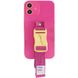 Чехол Handfree с цветным ремешком для Apple iPhone 12 mini (5.4") Розовый