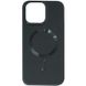 Кожаный чехол Bonbon Leather Metal Style with MagSafe для Apple iPhone 15 (6.1") Черный / Black