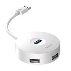 Переходник HUB Baseus Round Box USB to USB 3.0 + 3USB 2.0 (CAHUB-F) Белый