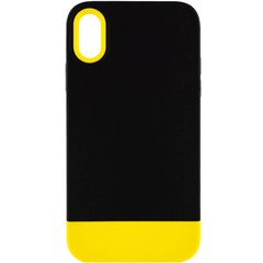 Чехол TPU+PC Bichromatic для Apple iPhone XR (6.1") Black / Yellow