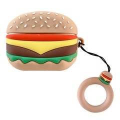 Силиконовый футляр Food для наушников AirPods 3 + кольцо Бургер
