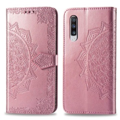 Кожаный чехол (книжка) Art Case с визитницей для Samsung Galaxy A70 (A705F) Розовый