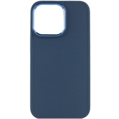TPU чехол Bonbon Metal Style для Apple iPhone 13 Pro Max (6.7") Синий / Denim Blue