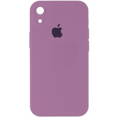 Чехол Silicone Case Square Full Camera Protective (AA) для Apple iPhone XR (6.1") Лиловый / Lilac Pride
