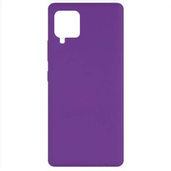 Чехол Silicone Cover Full without Logo (A) для Samsung Galaxy A42 5G, Фиолетовый / Purple