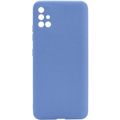 Силиконовый чехол Candy Full Camera для Samsung Galaxy A51 Голубой / Mist blue