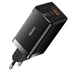МЗП Baseus GaN5 Pro 65W 2Type-C+USB 100W EU (CCGP12020), Black