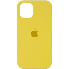 Чехол Silicone Case Full Protective (AA) для Apple iPhone 12 Pro / 12 (6.1") Желтый / Yellow