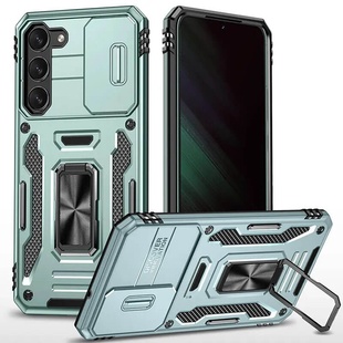 Удароміцний чохол Camshield Army Ring для Samsung Galaxy S21 FE, Зеленый / Light Green