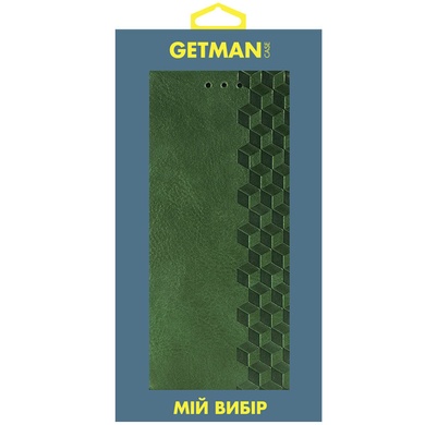 Шкіряний чохол книжка GETMAN Cubic (PU) для Xiaomi Redmi Note 11 Pro 4G/5G / 12 Pro 4G, Зеленый
