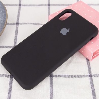 Чохол Silicone Case Full Protective (AA) для Apple iPhone X (5.8 ") / XS (5.8"), Чорний / Black