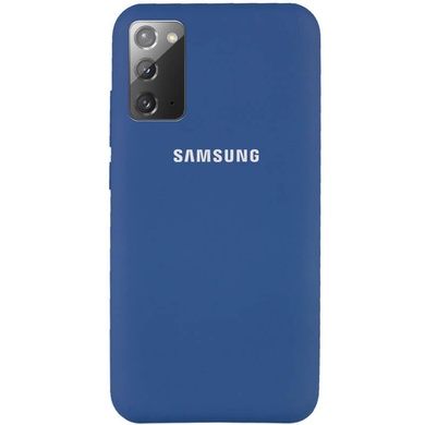 Чехол Silicone Cover Full Protective (AA) для Samsung Galaxy Note 20 Синий / Navy Blue