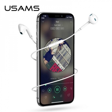Наушники Usams EP-22 с микрофоном (3.5mm/1.2m) Белый