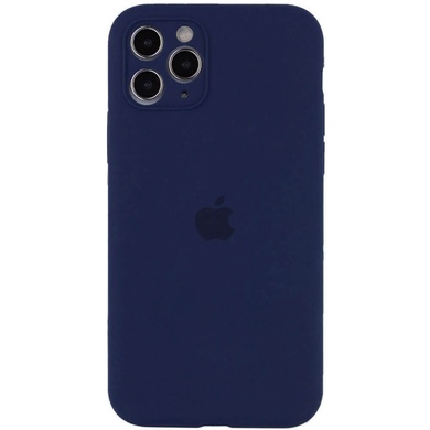 Чохол Silicone Case Full Camera Protective (AA) для Apple iPhone 12 Pro (6.1"), Синий / Deep navy