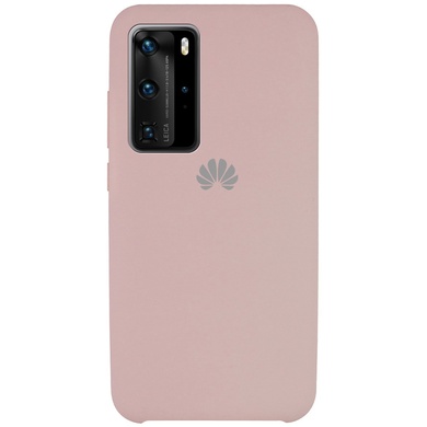 Чехол Silicone Cover (AAA) для Huawei P40 Pro Розовый / Pink Sand