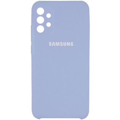 Чехол Silicone Cover Full Camera (AAA) для Samsung Galaxy A52 4G / A52 5G / A52s Голубой / Lilac Blue