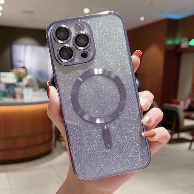 TPU чехол Delight case with MagSafe с защитными линзами на камеру для Apple iPhone 12 Pro (6.1") Фиолетовый / Deep Purple