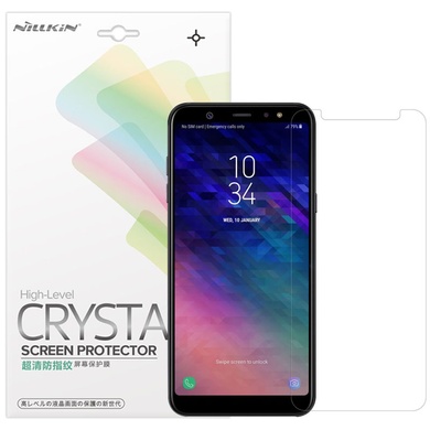 Защитная пленка Nillkin Crystal для Samsung Galaxy A6 Plus (2018) / Galaxy J8 (2018) Анти-отпечатки
