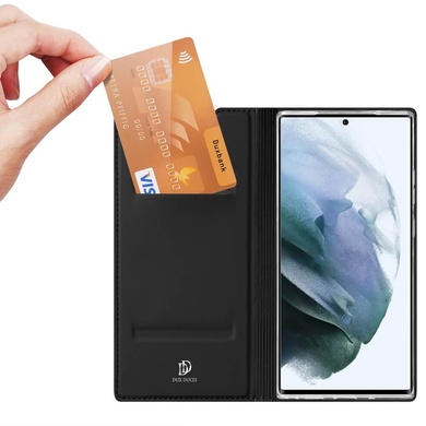 Чехол-книжка Dux Ducis с карманом для визиток для Samsung Galaxy S22 Ultra Черный