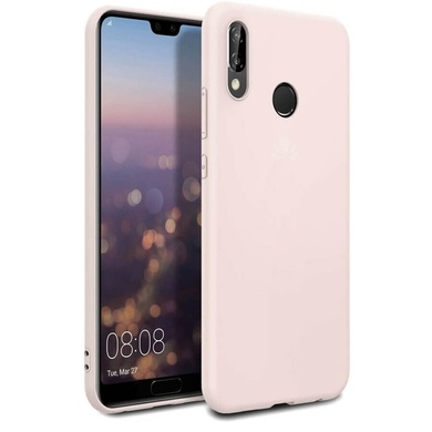 Чехол Silicone Cover Full Protective (AA) для Huawei P20 Lite, Розовый / Pink Sand