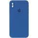 Чехол Silicone Case Square Full Camera Protective (AA) для Apple iPhone XS (5.8") Синий / Navy blue