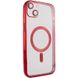 TPU чехол Fibra Chrome with MagSafe для Apple iPhone 15 (6.1") Red