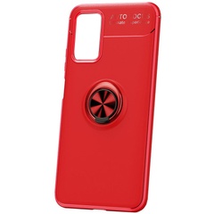 TPU чехол Deen ColorRing под магнитный держатель (opp) для Xiaomi Redmi Note 11 Pro (Global) / 5G Красный / Красный