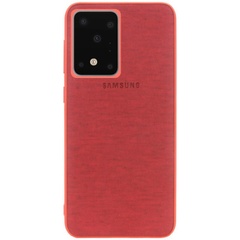 TPU чехол Fiber Logo для Samsung Galaxy S20 Ultra, Красный