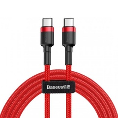 Дата кабель Baseus Cafule Type-C to Type-C Cable PD 2.0 60W (1m) (CATKLF-G) Красный