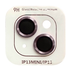 Захисне скло Metal Classic на камеру (в упак.) для Apple iPhone 13 mini / 13, Рожевий / Pink