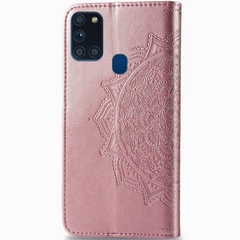 Шкіряний чохол (книжка) Art Case з візитницею для Samsung Galaxy A21s, Розовый