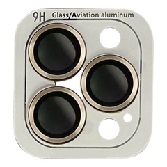Защитное стекло Metal Classic на камеру (в упак.) для Apple iPhone 15 Pro (6.1") / 15 Pro Max (6.7") Золотой / Gold